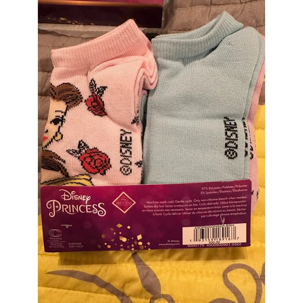 NWT Disney Princesses 10 pk No Show Socks Girls Kids Sz 10-4
